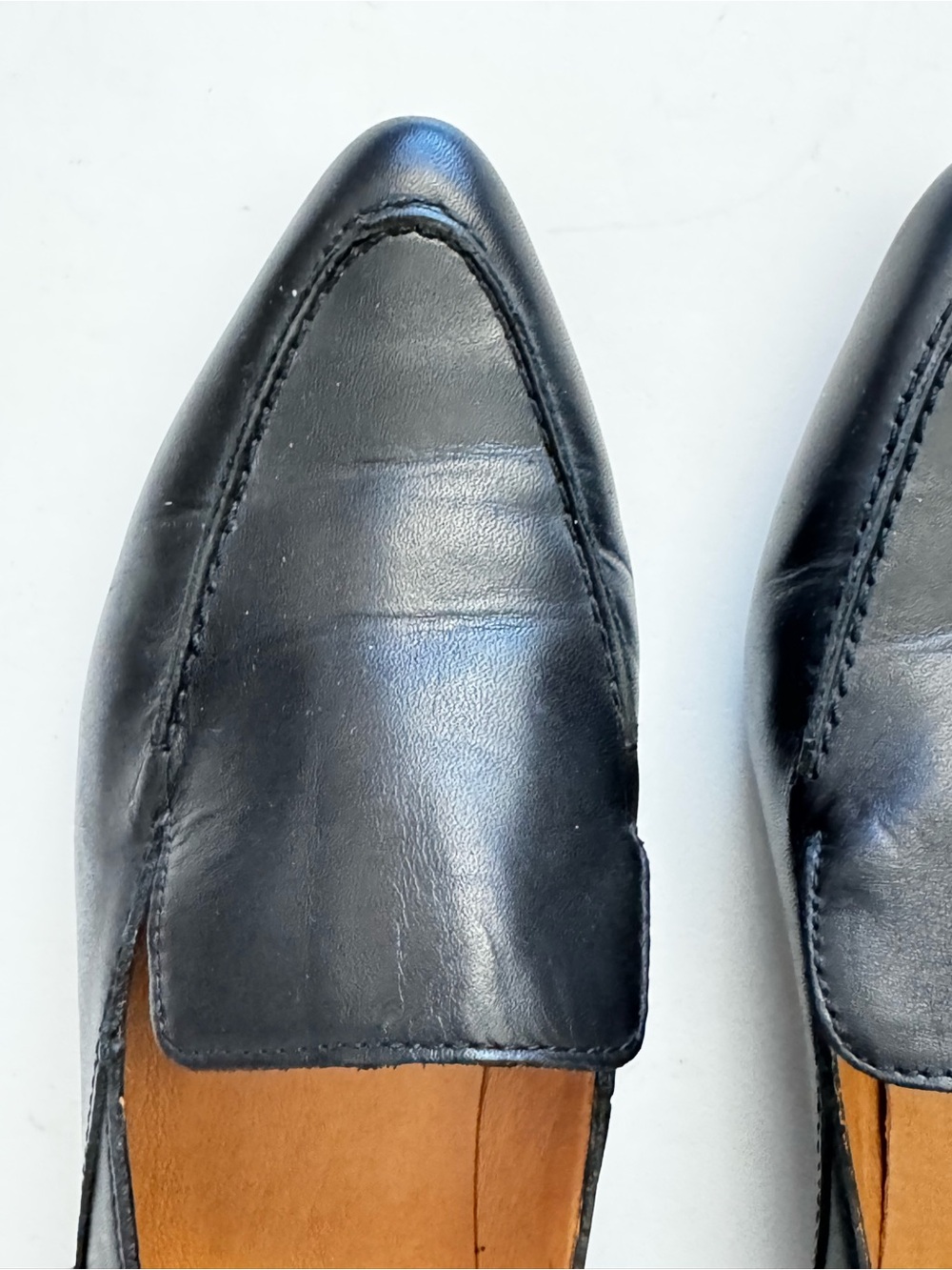 Madewell Black Frances Skimmer Pointed Leather Slip-On Loafers size 8.5 - Picture 2 of 7